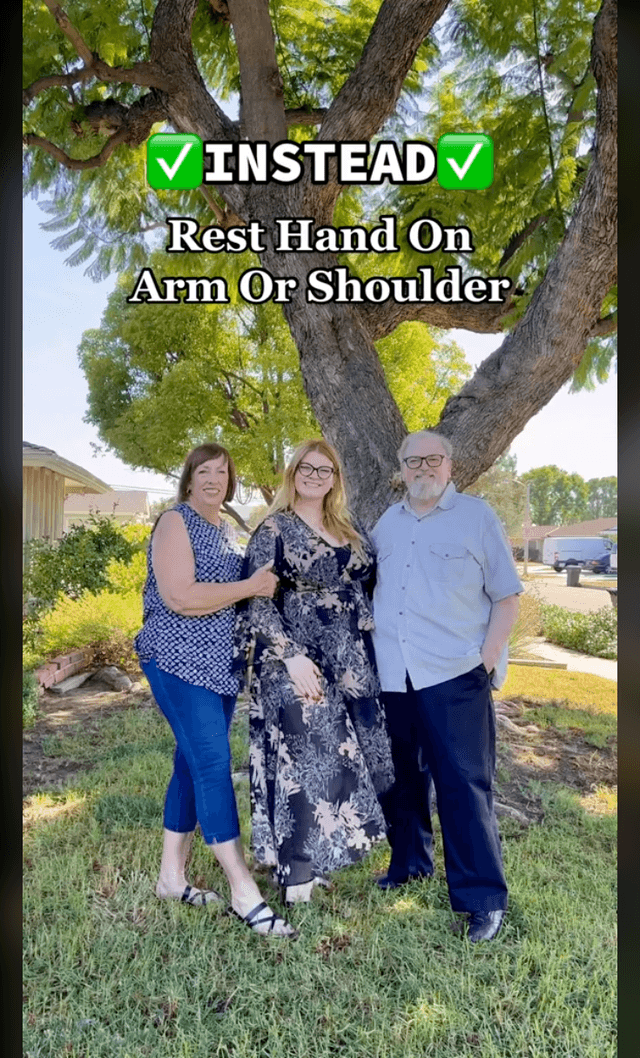 INSTEADβ
 Rest Hand On Arm Or Shoulder