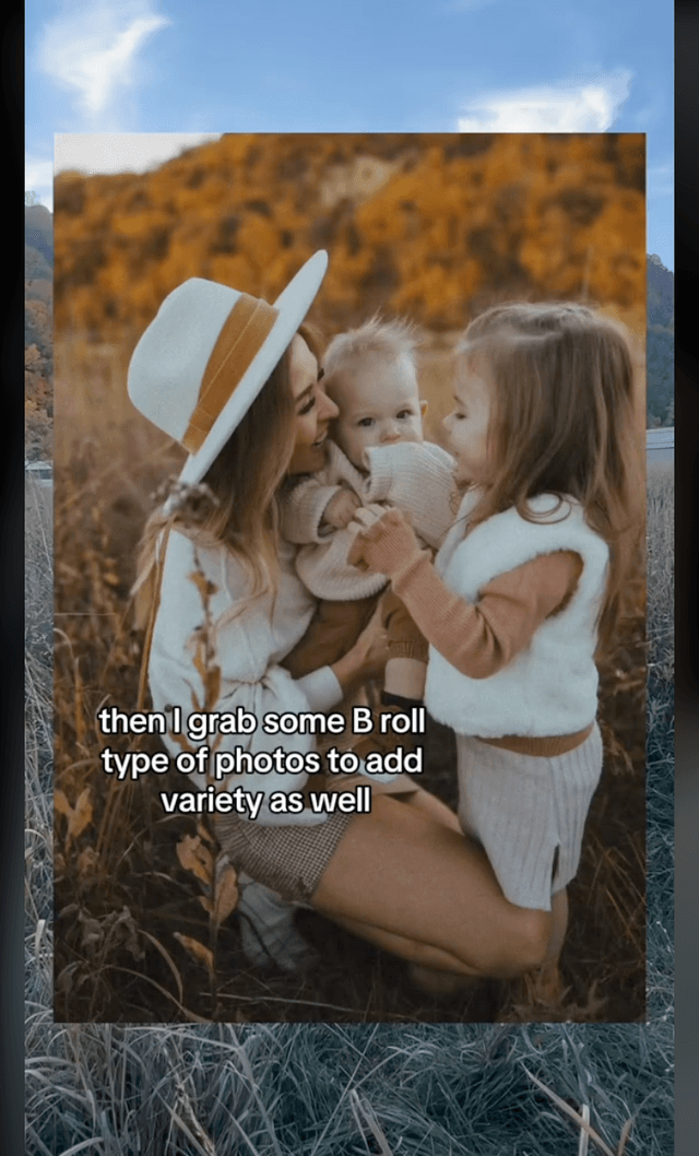 then I grab some B roll type of photos to add variety as well